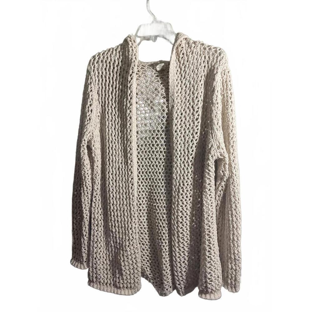 Nicole Miller Artelier Lightweight Knit Cardigan - Cream Open Front Sweater